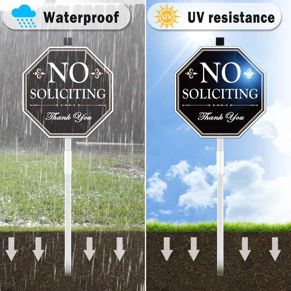 multiwins No Soliciting Sign in rose gold colour