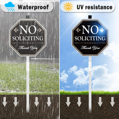 multiwins No Soliciting Sign in rose gold colour