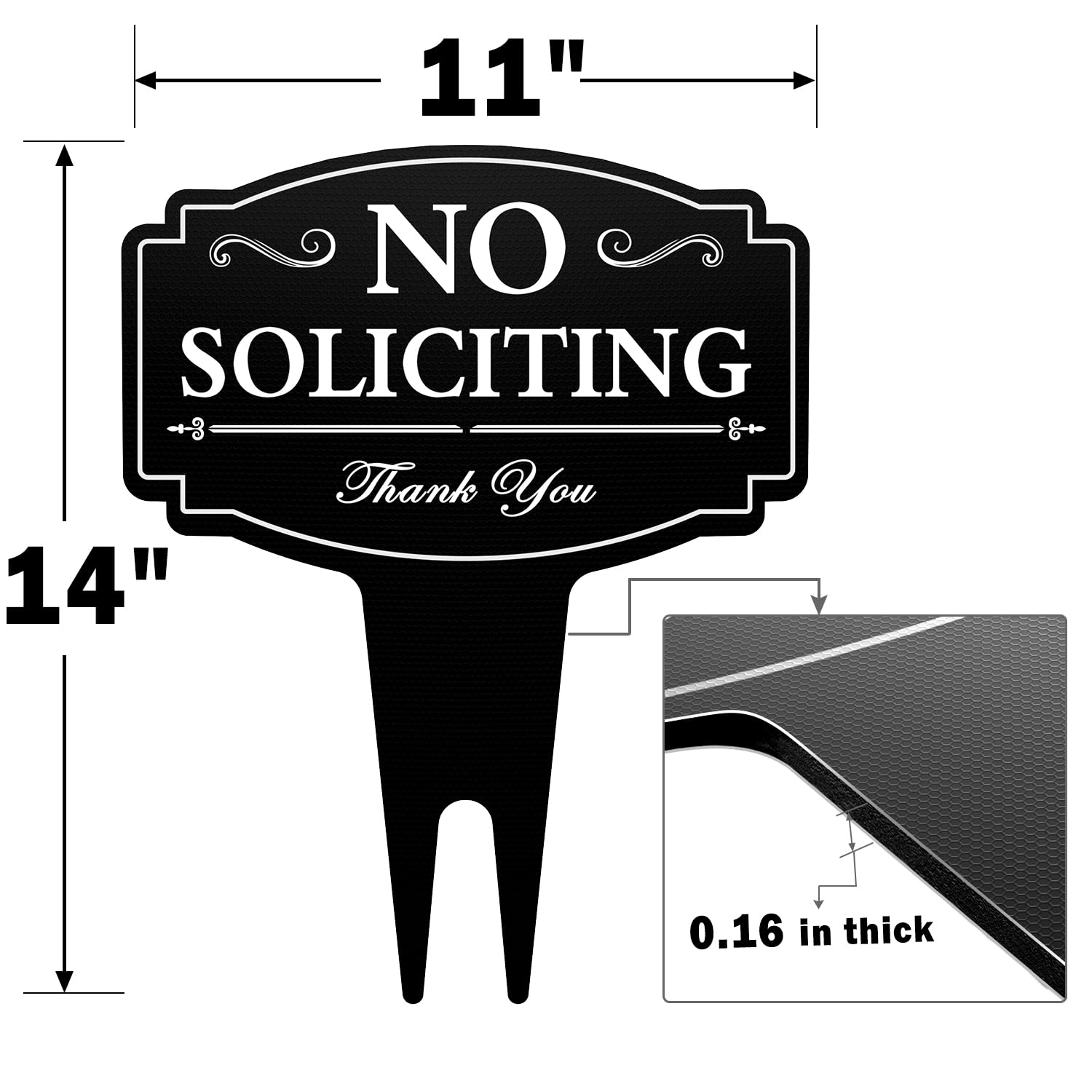 multiwins No Soliciting Sign with protective film still on