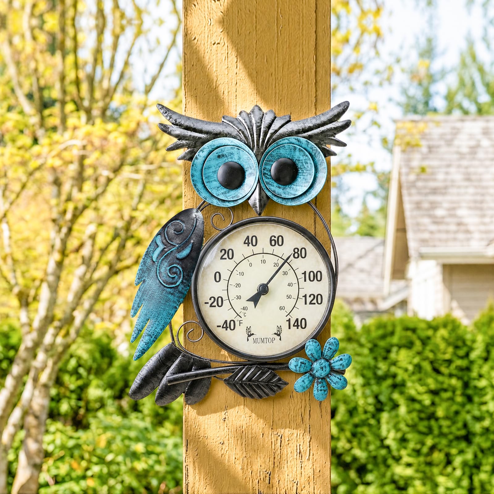 MUMTOP Outdoor Thermometer on a wall indoors