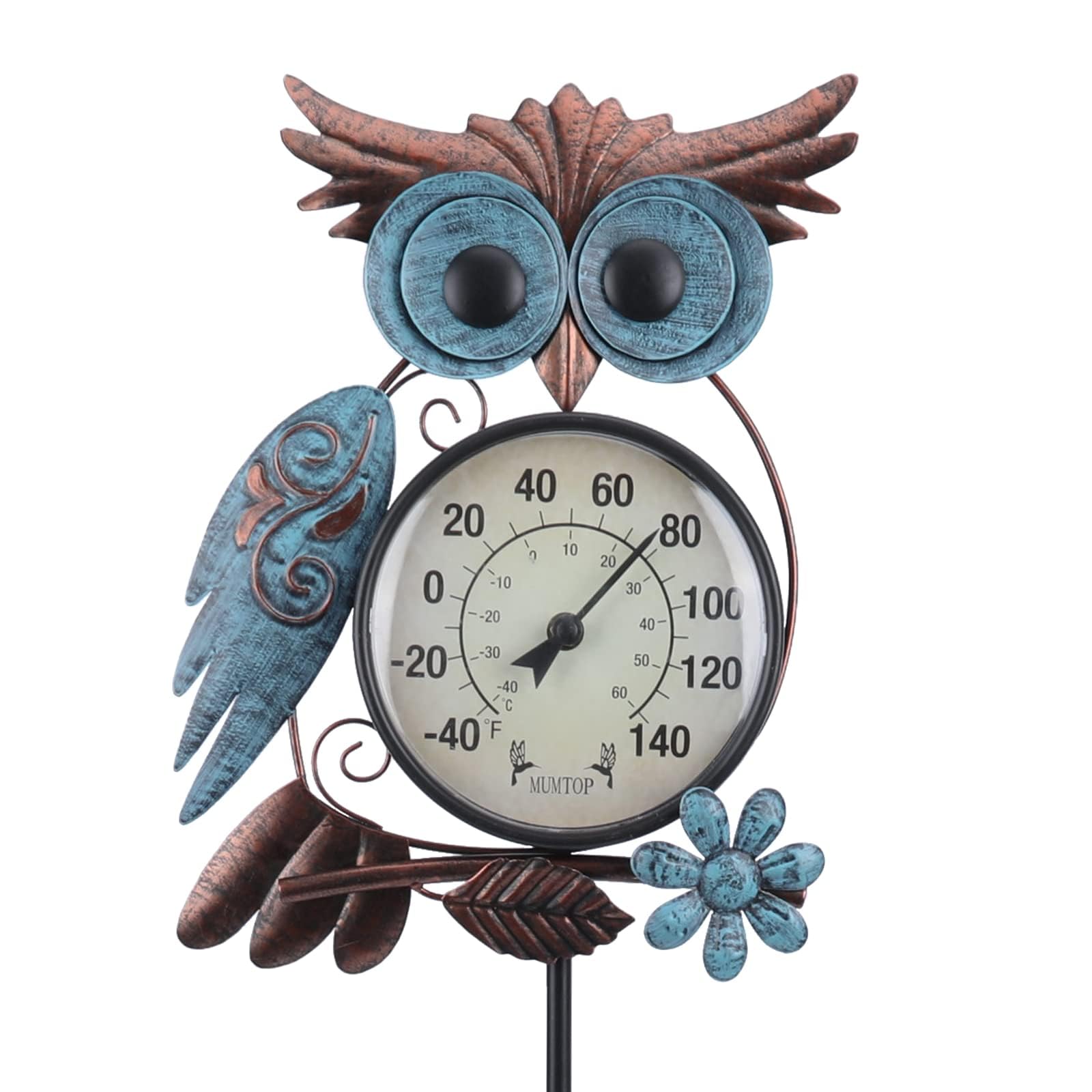 MUMTOP Outdoor Thermometer Owl design front view