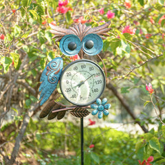 MUMTOP Outdoor Thermometer side view with garden stake