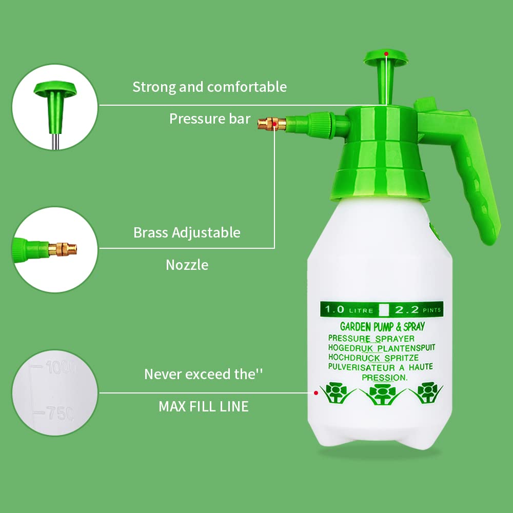 Munyonyo Garden Pump Sprayer 68oz in use watering plants