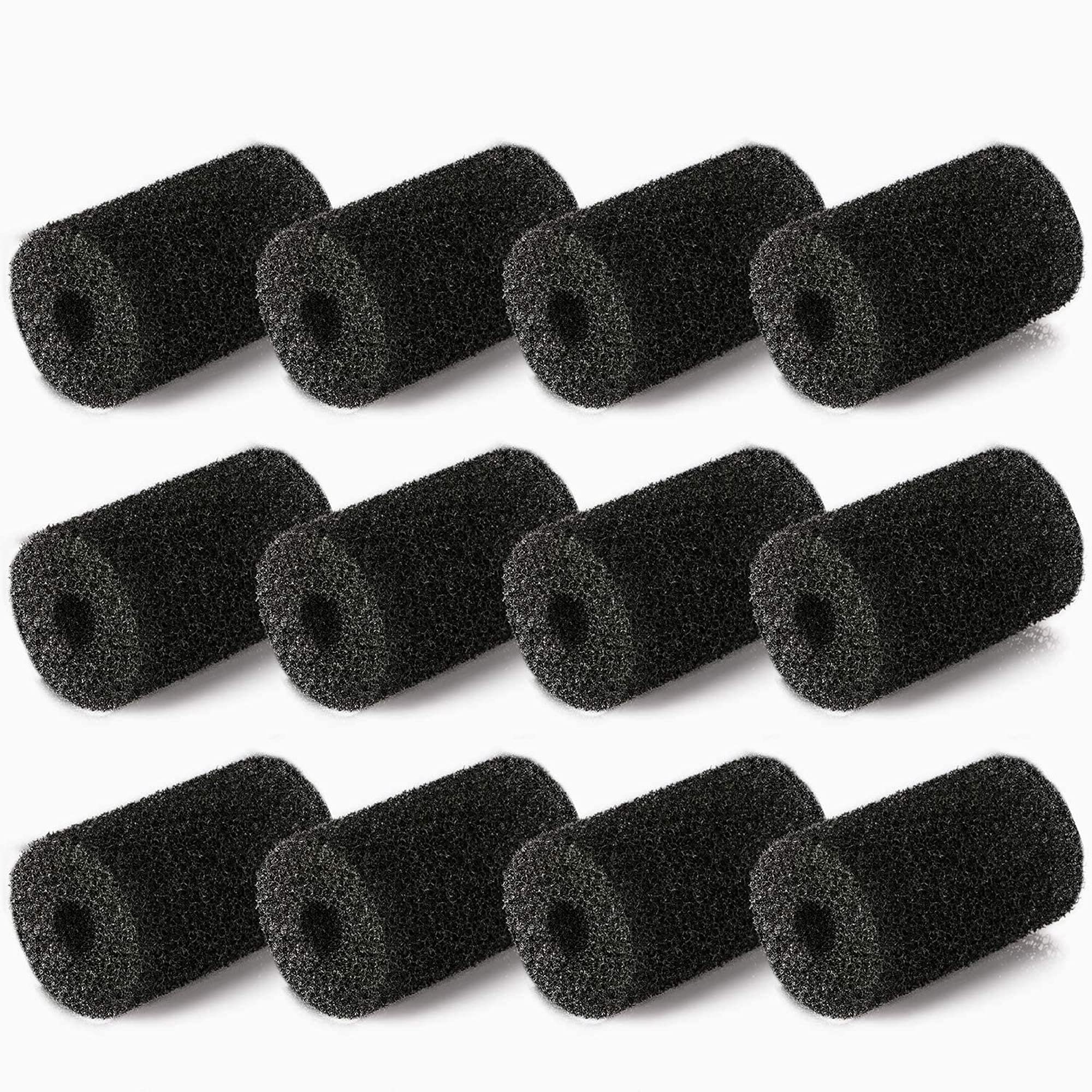 MUSCCCM 12 Pack Sweep Hose Tail Scrubbers in black