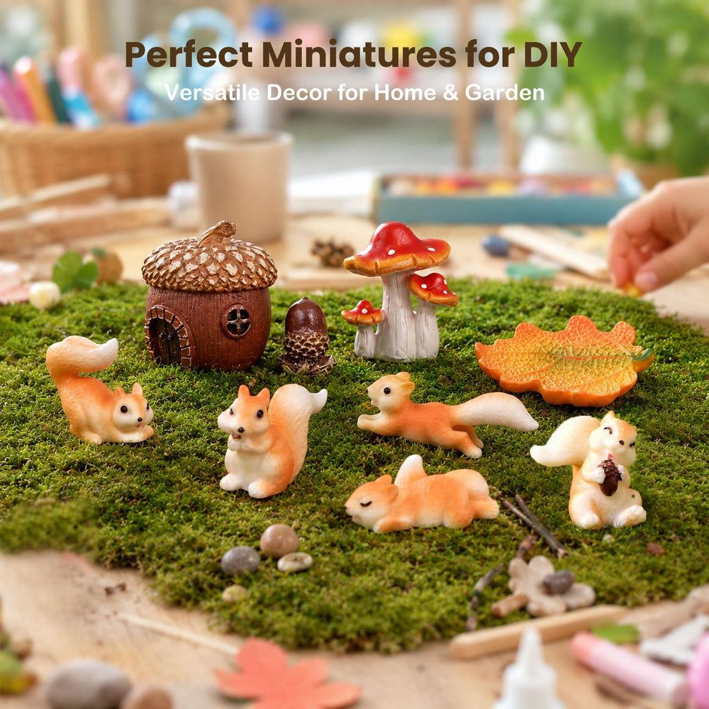 Mushroom and leaf decorations from Delighture set