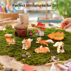 Mushroom and leaf decorations from Delighture set