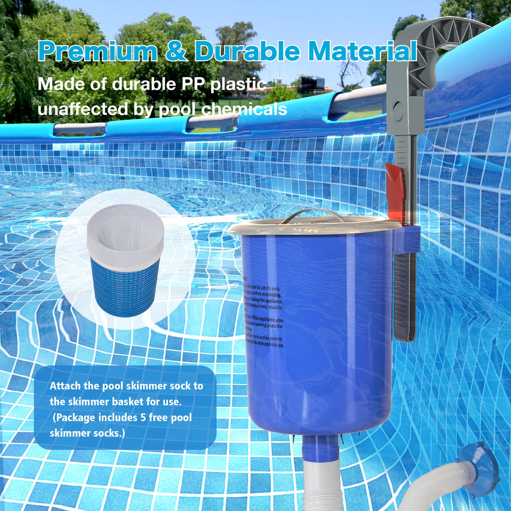 MUWOOB pool skimmer with hose and adjustable features