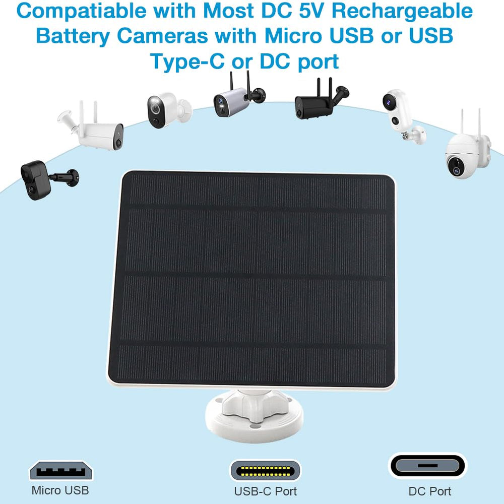 MUZUZZI solar panel showing waterproof design in rain