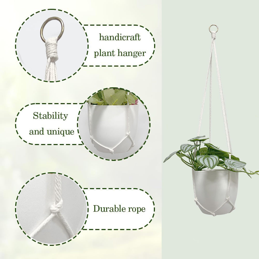 MVOVM Macrame Plant Hanger hanging in a stylish indoor setting