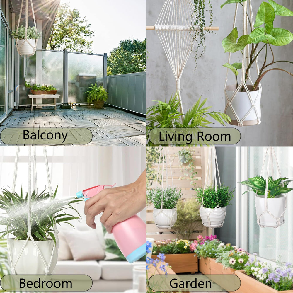 MVOVM Macrame Plant Hanger showcasing beige colour and design