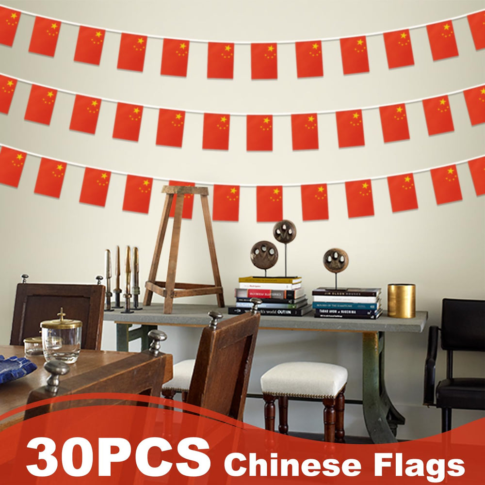 MVPRING China String Flag Banner displayed at a party