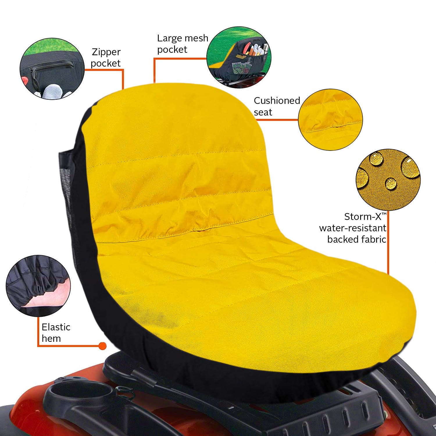 MWire LP92334 Lawn Mower Seat Cover on John Deere mower