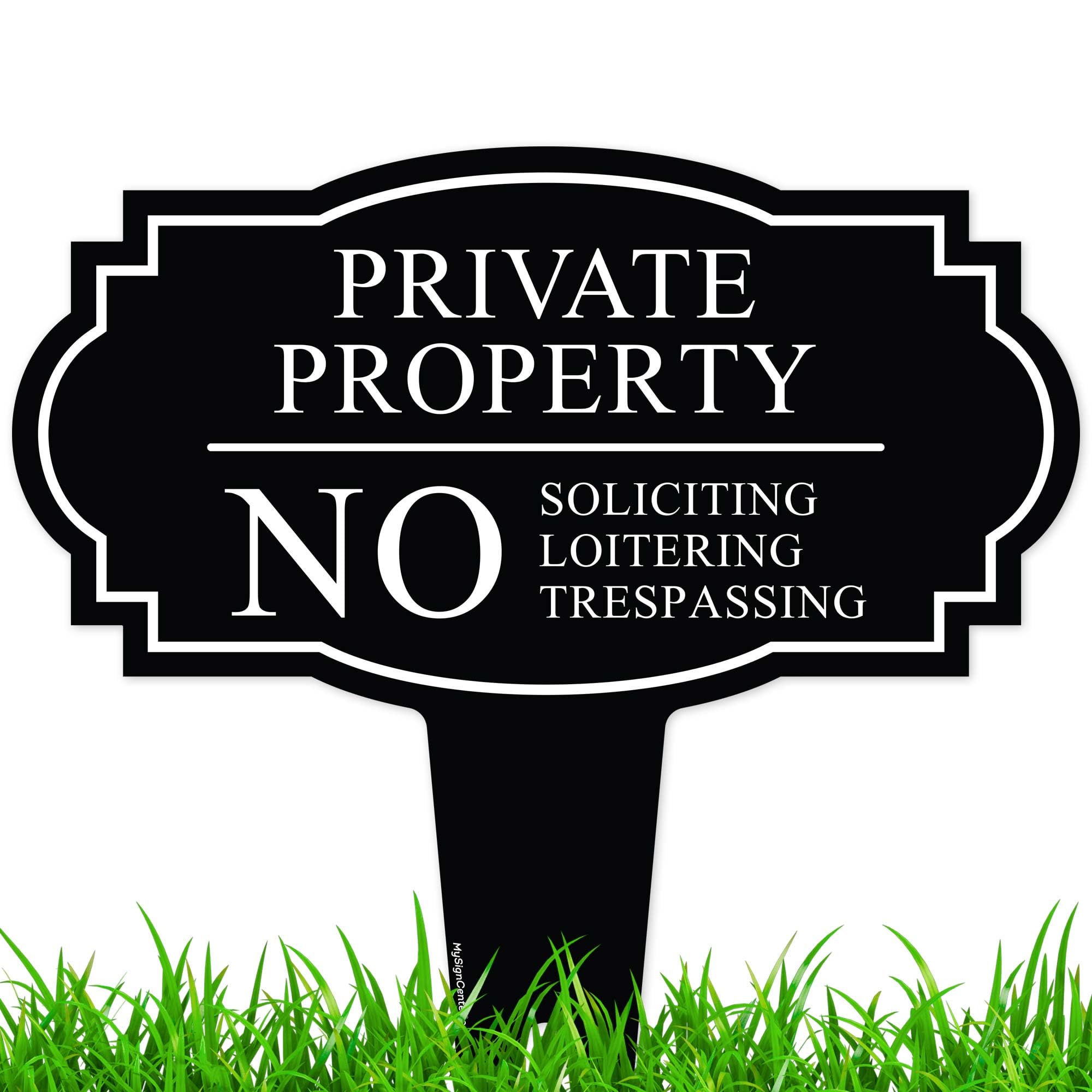 My Sign Center No Soliciting Sign front view, 11x11 inches