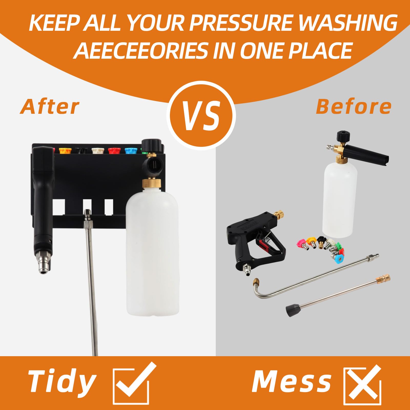 MYHLPER Pressure Washer Holder in garage setting