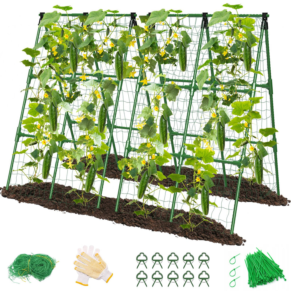 MYMULIKE Cucumber Trellis A-frame 33x47 inches front view