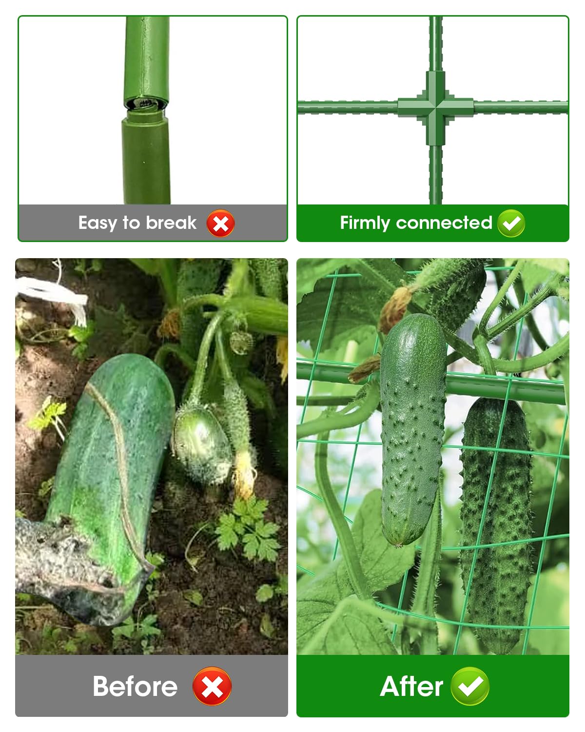 MYMULIKE Cucumber Trellis installation process demonstration