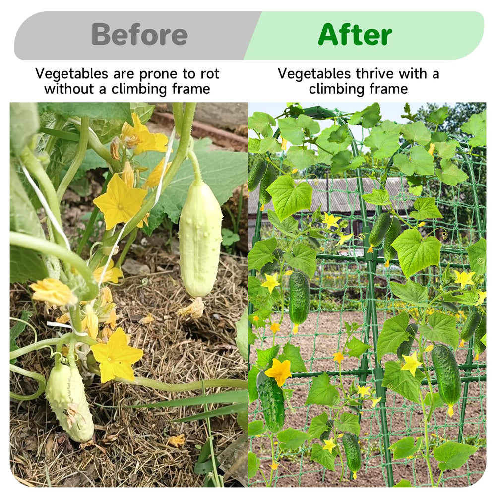 MYMULIKE Cucumber Trellis U-Shape components laid out