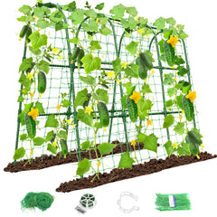 MYMULIKE Cucumber Trellis U-Shape front view with green colour