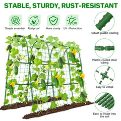 MYMULIKE Cucumber Trellis U-Shape installed in garden