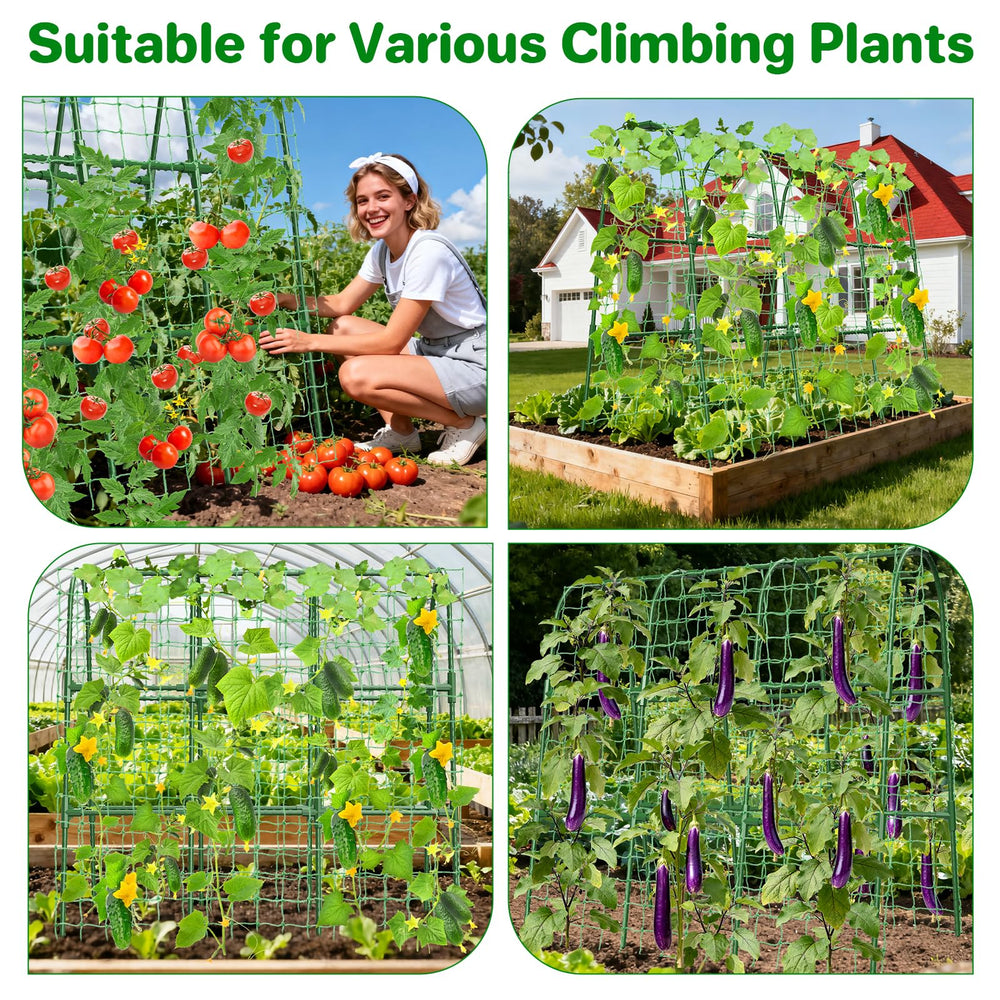 MYMULIKE Cucumber Trellis U-Shape with netting
