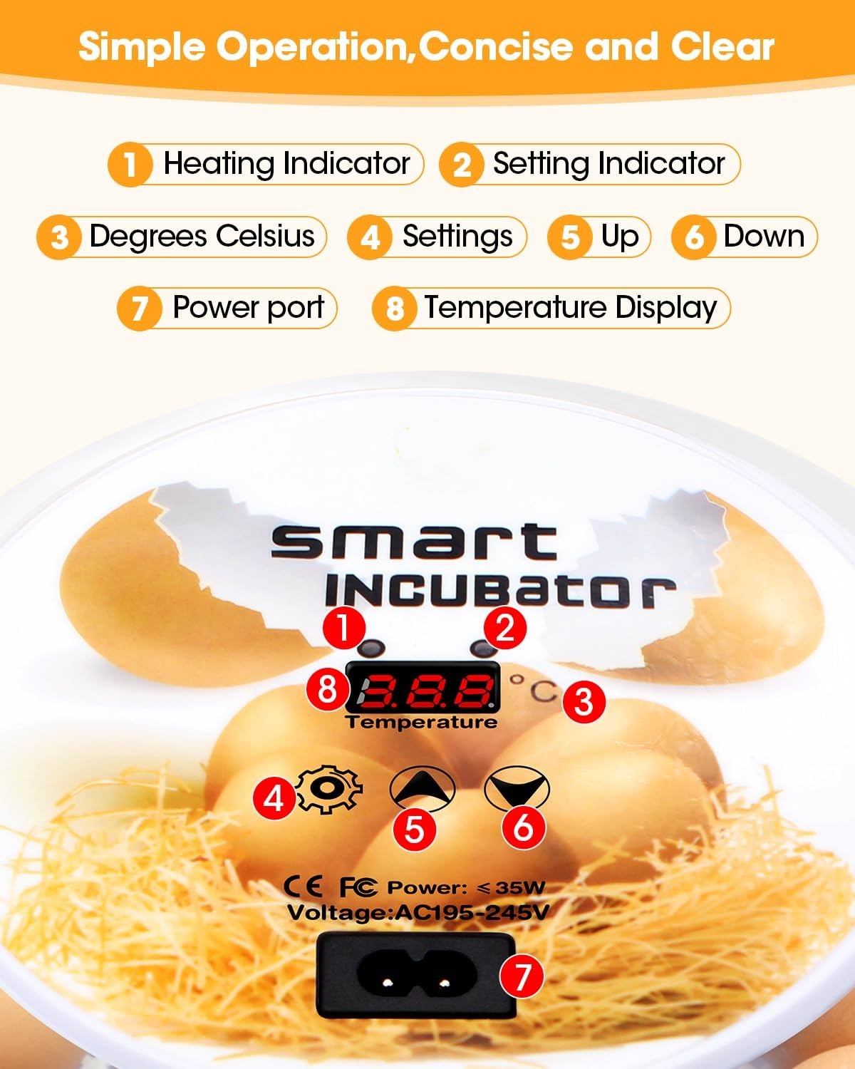 MYMULIKE egg candler included with the incubator