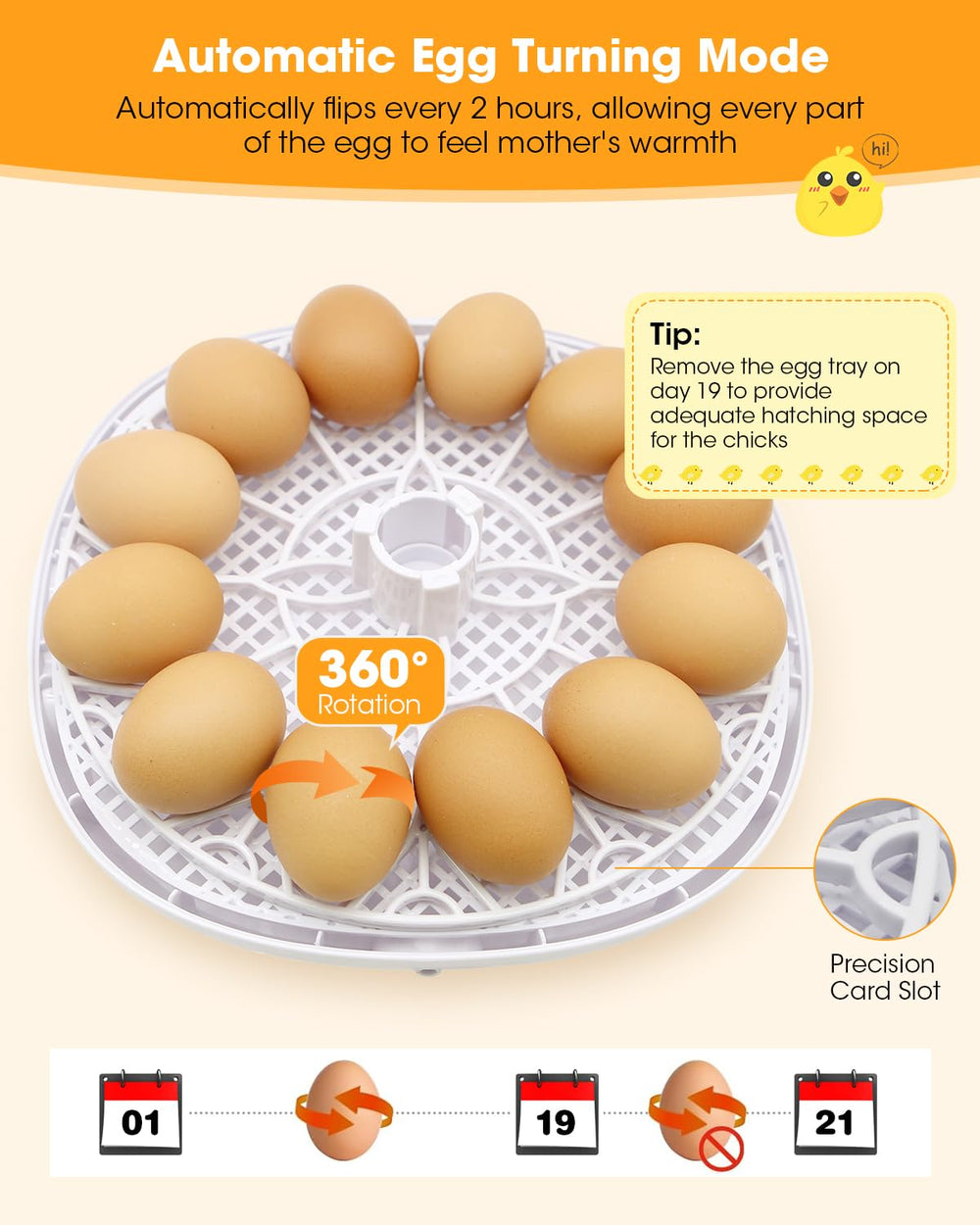 MYMULIKE egg incubator displaying temperature control
