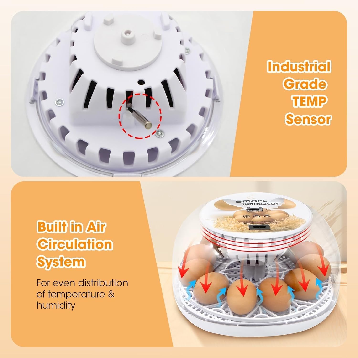 MYMULIKE egg incubator in use with eggs