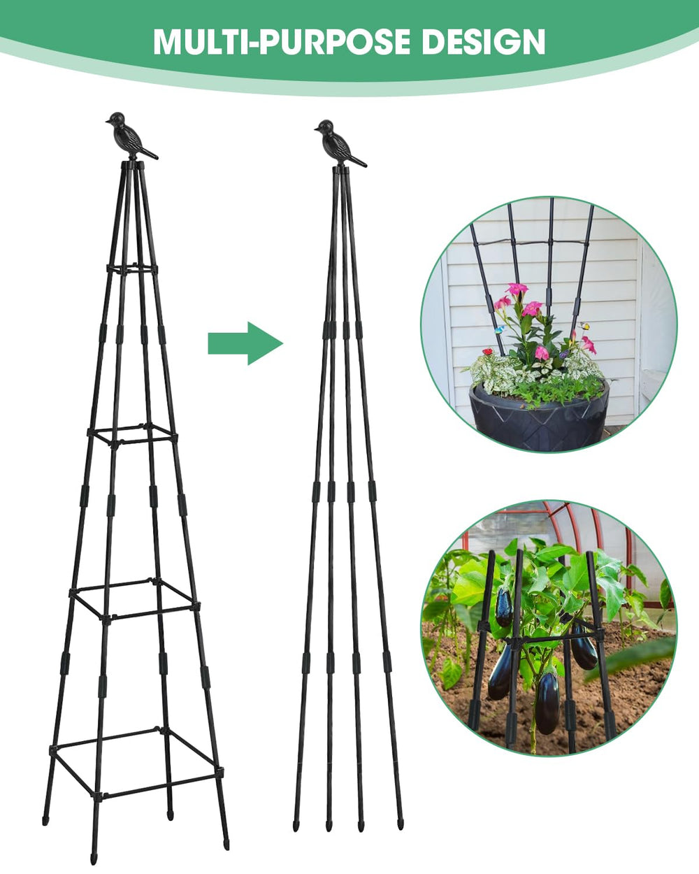 MYMULIKE garden trellis components including ties and connectors
