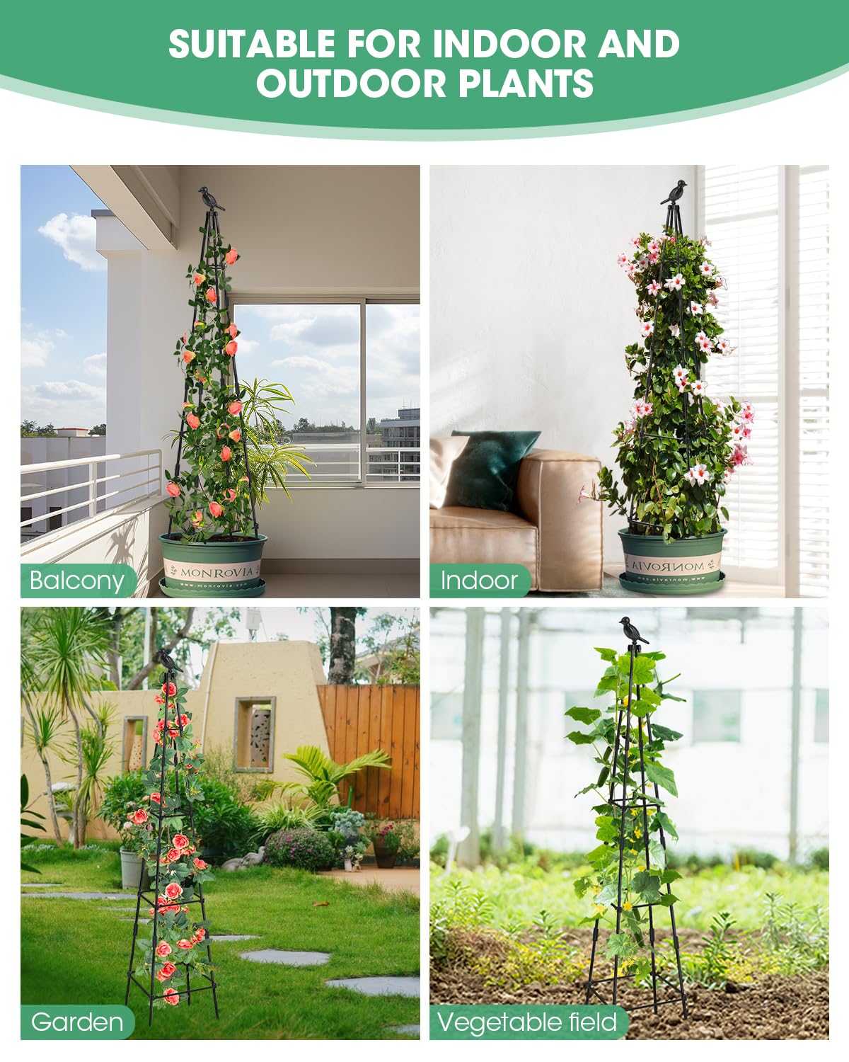 MYMULIKE garden trellis supporting climbing roses