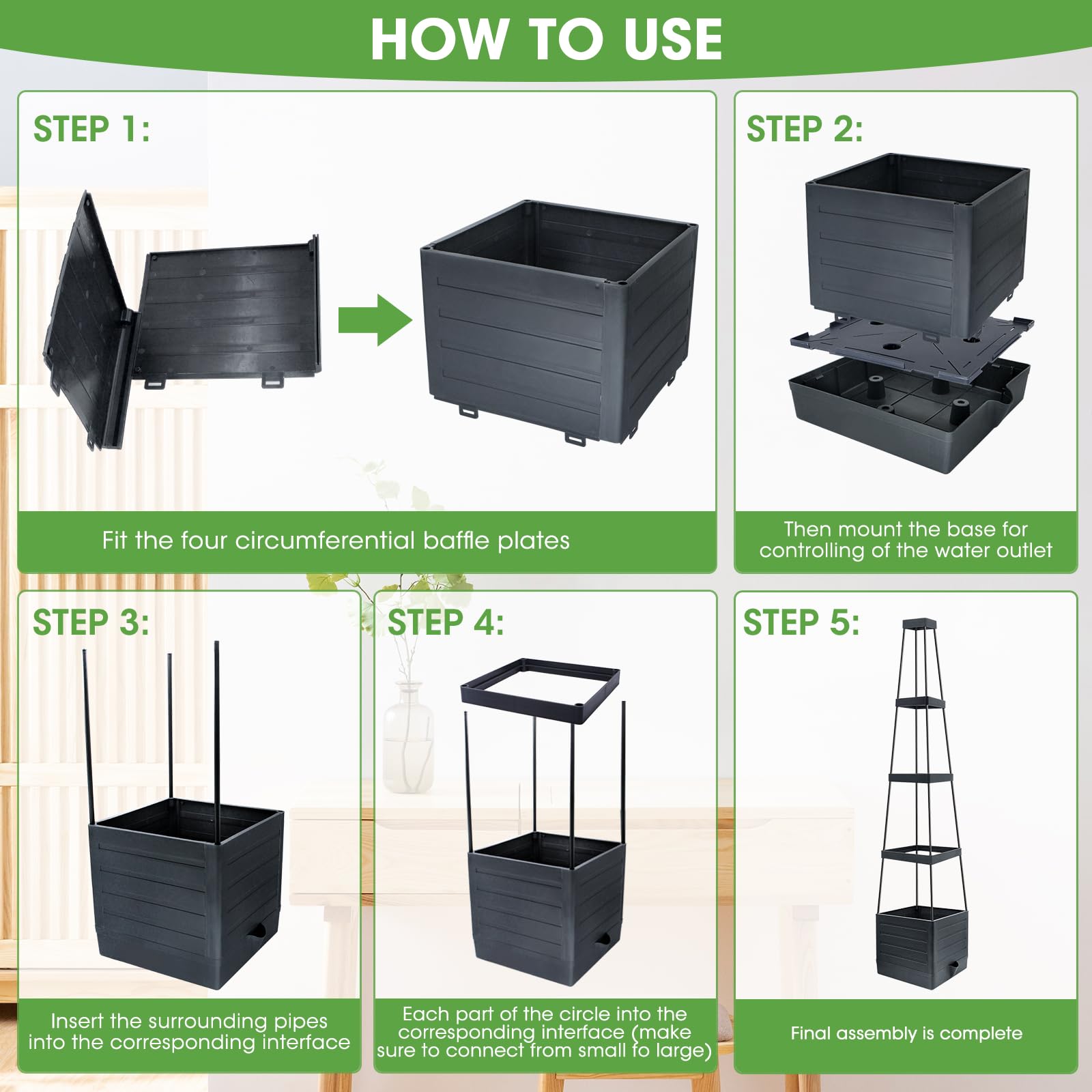 MYMULIKE raised garden bed dimensions and height adjustment
