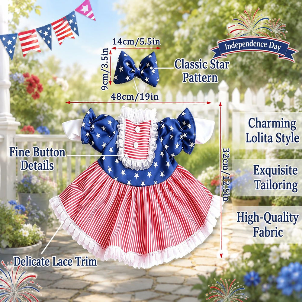 Mysense 4th of July Goose Outfit in garden setting