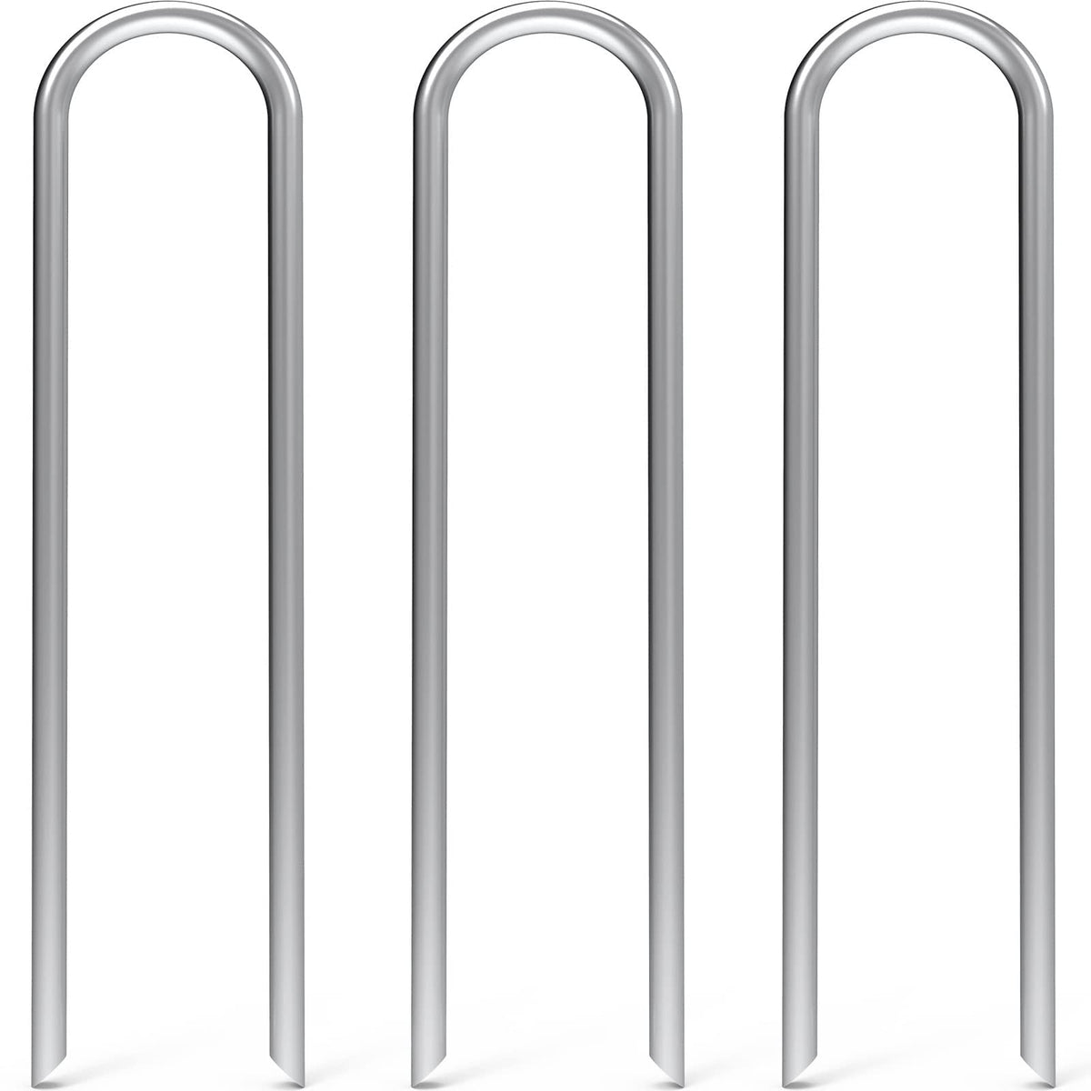 MySit 12 Inch Heavy Duty U Shaped Garden Stakes pack front view