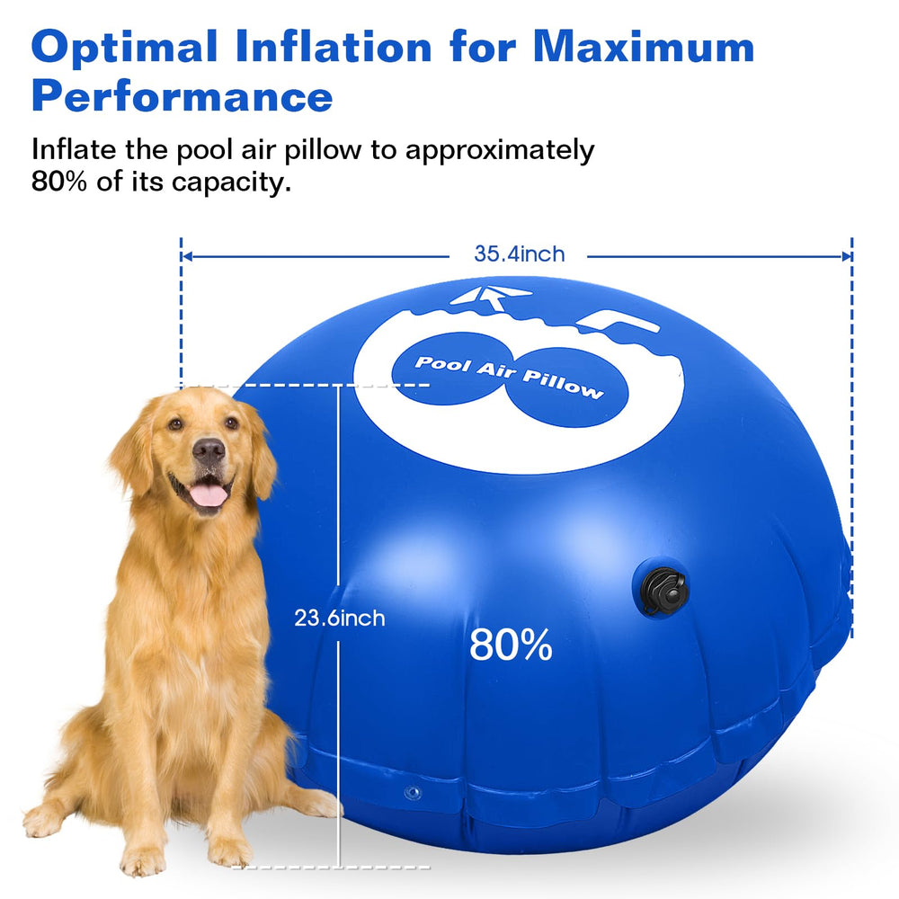 mysoler Pool Pillow showing two-in-one inflation valve