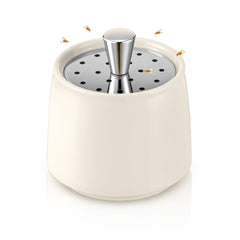Mysora Ceramic Fruit Fly Trap creamy white front view