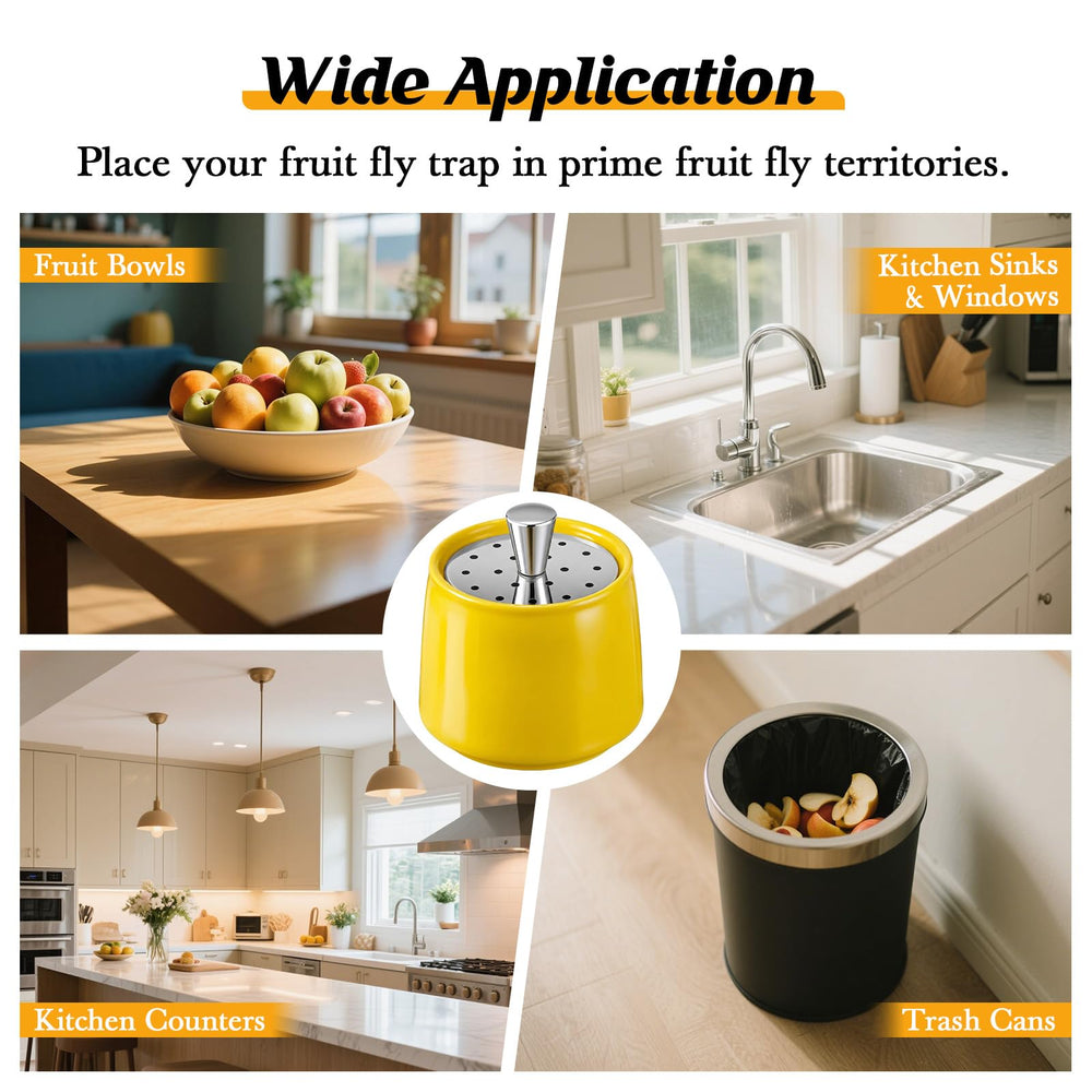 Mysora Ceramic Fruit Fly Trap packaging and product details