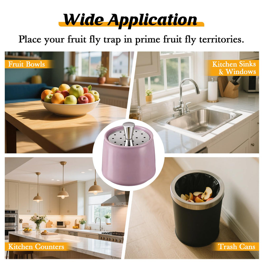 Mysora Ceramic Fruit Fly Trap top view with lid