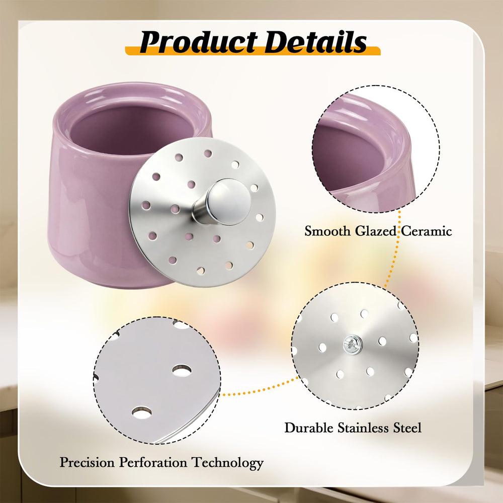 Mysora Ceramic Fruit Fly Trap with apple cider vinegar inside