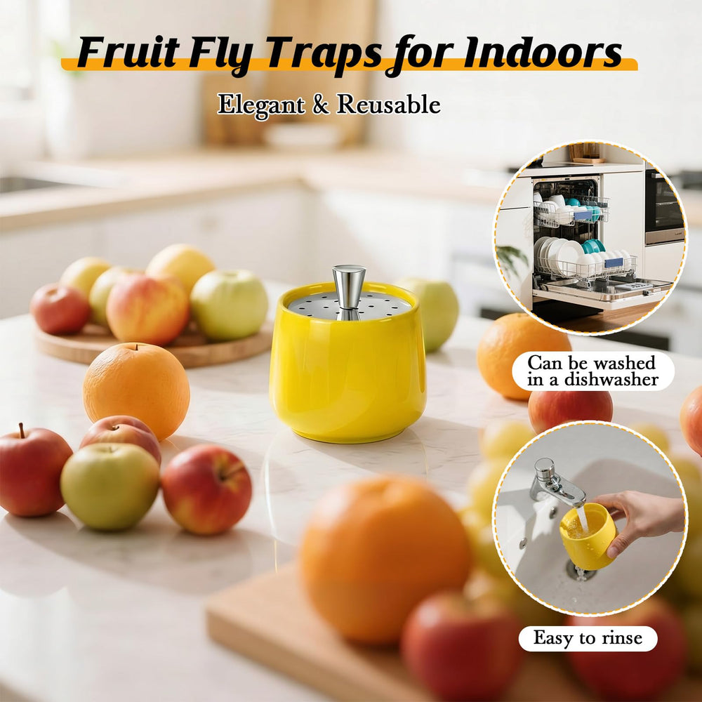 Mysora Fruit Fly Trap showing easy cleaning process