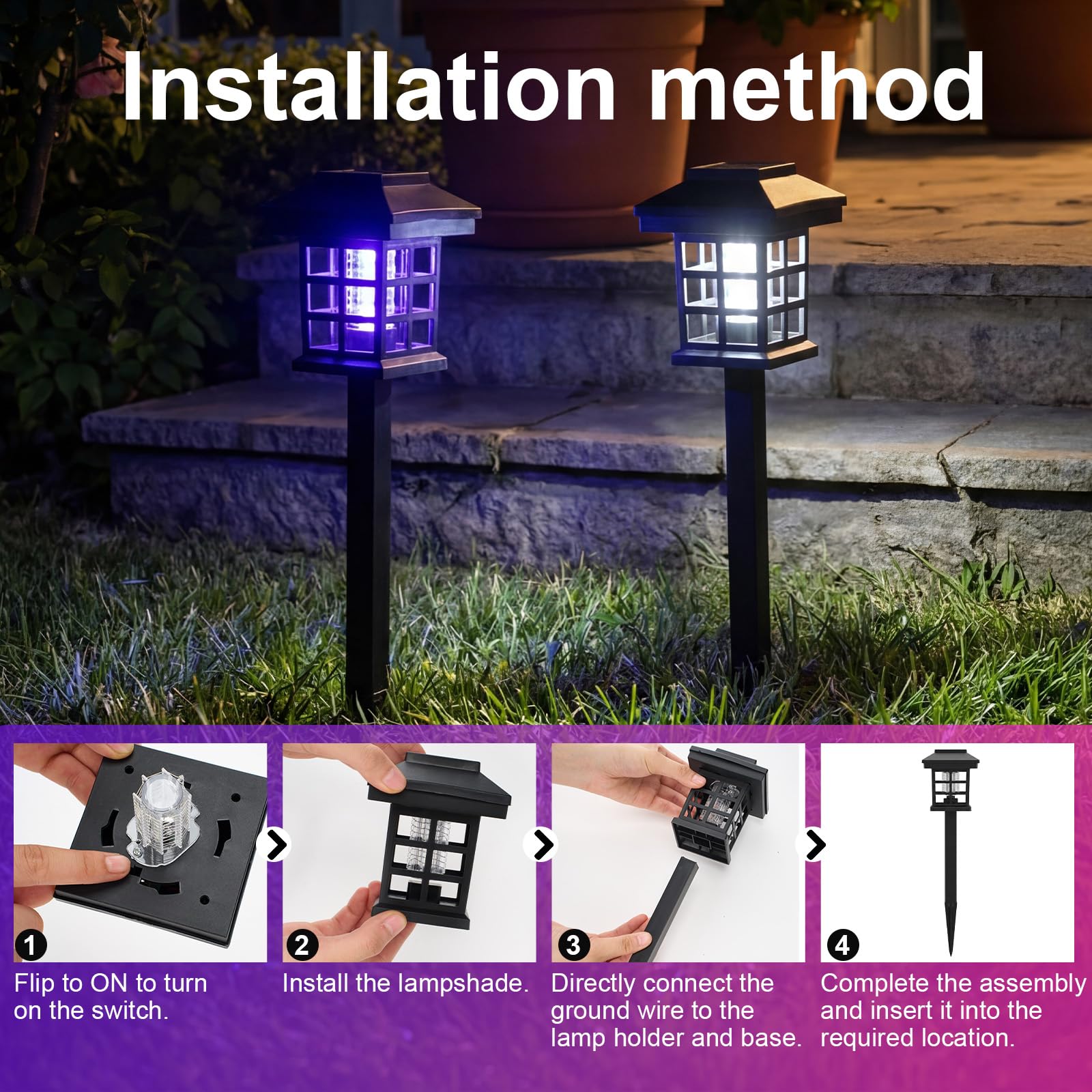 Mysora Solar Bug Zapper displaying its compact size in patio