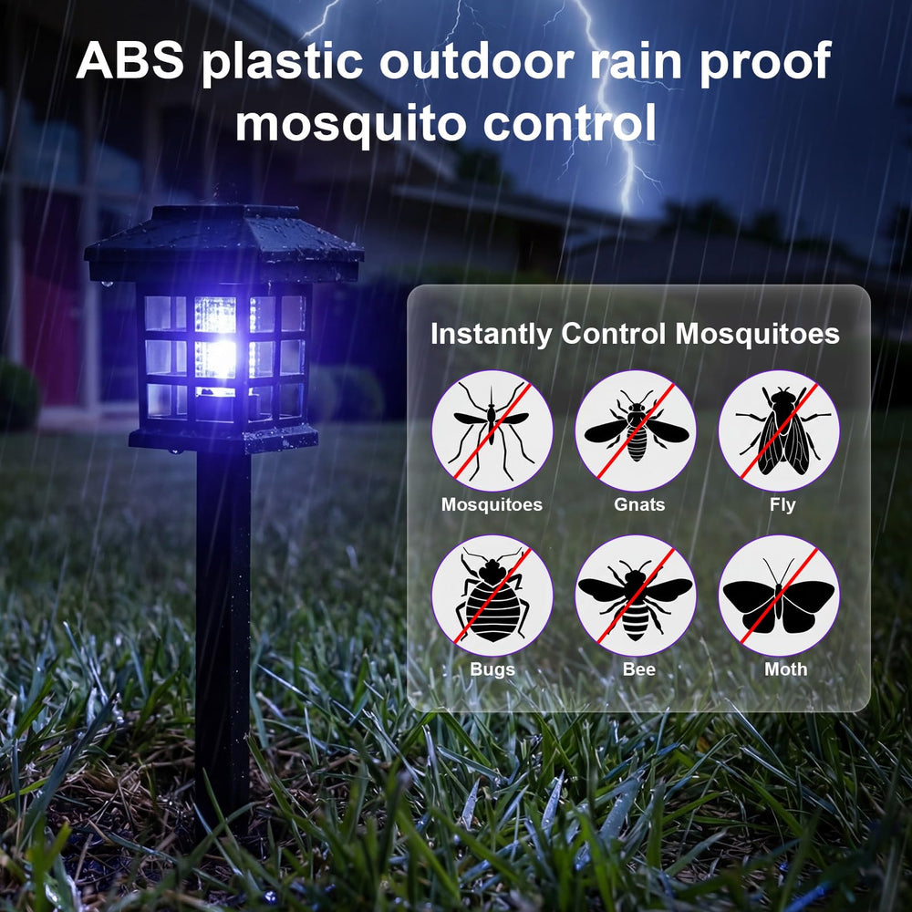 Mysora Solar Bug Zapper outdoor lamp with solar panel on top