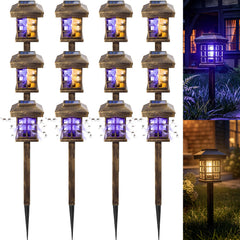 Mysora Solar Bug Zapper outdoor model showing bronze and purple light