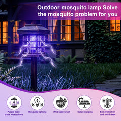 Mysora Solar Bug Zapper with warm LED light on