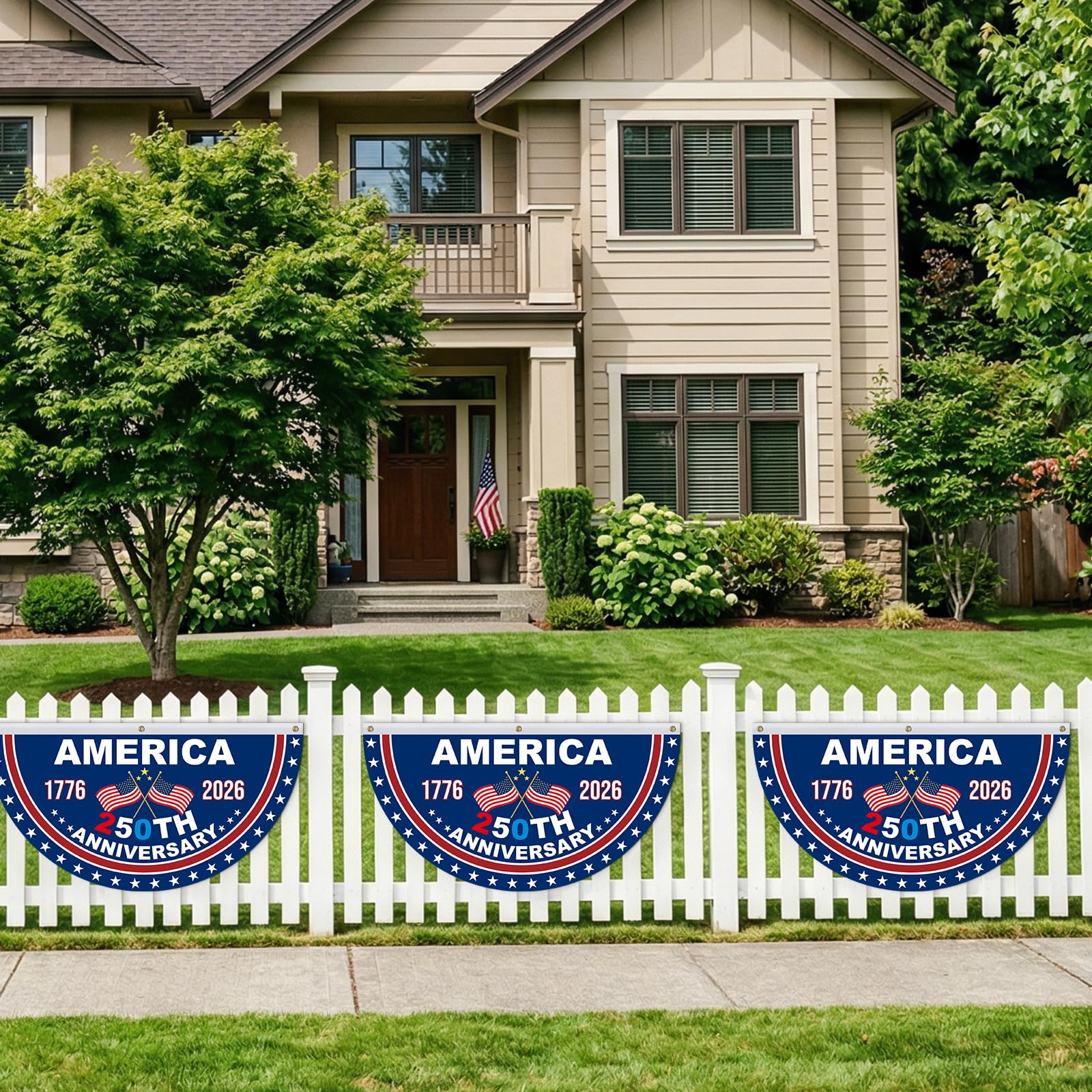 Mythcloud USA 250th Anniversary Flag Bunting folded for storage