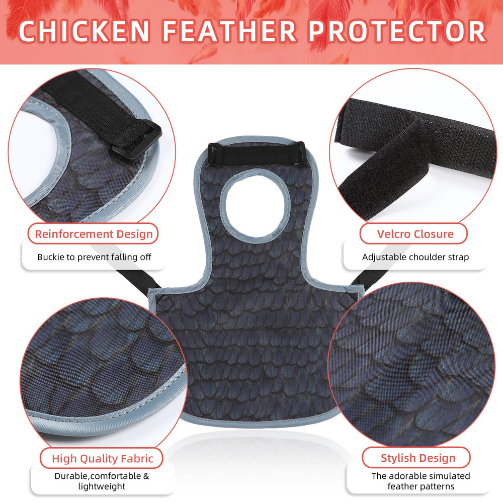 MYWSN Chicken Saddle side view with colorful design