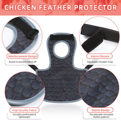 MYWSN Chicken Saddle side view with colorful design