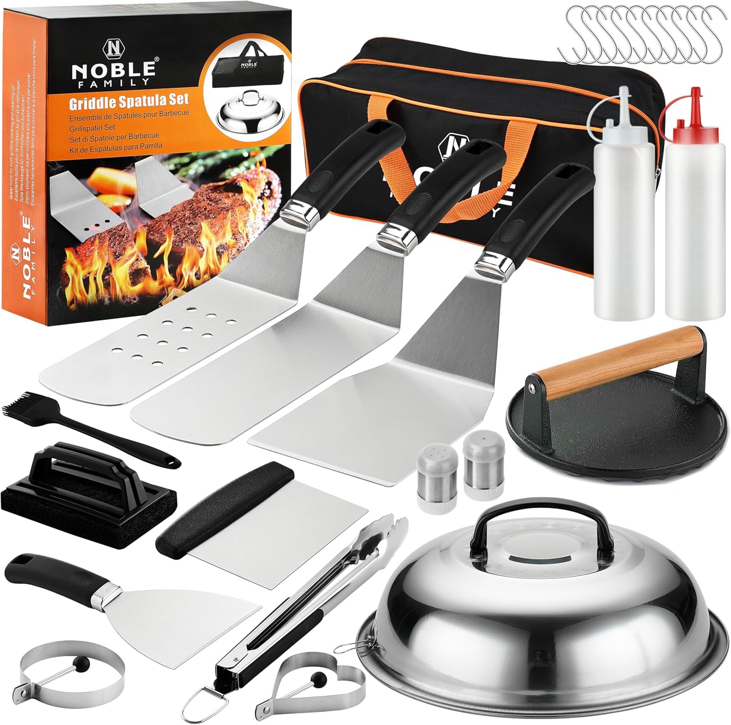 N NOBLE FAMILY 27 PCS Griddle Accessories Kit front view