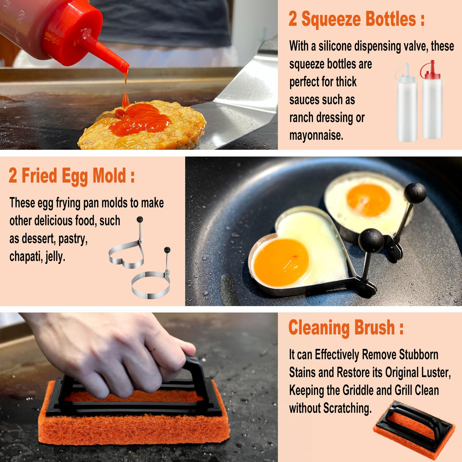 N NOBLE FAMILY 38PCS Griddle Accessories kit on display