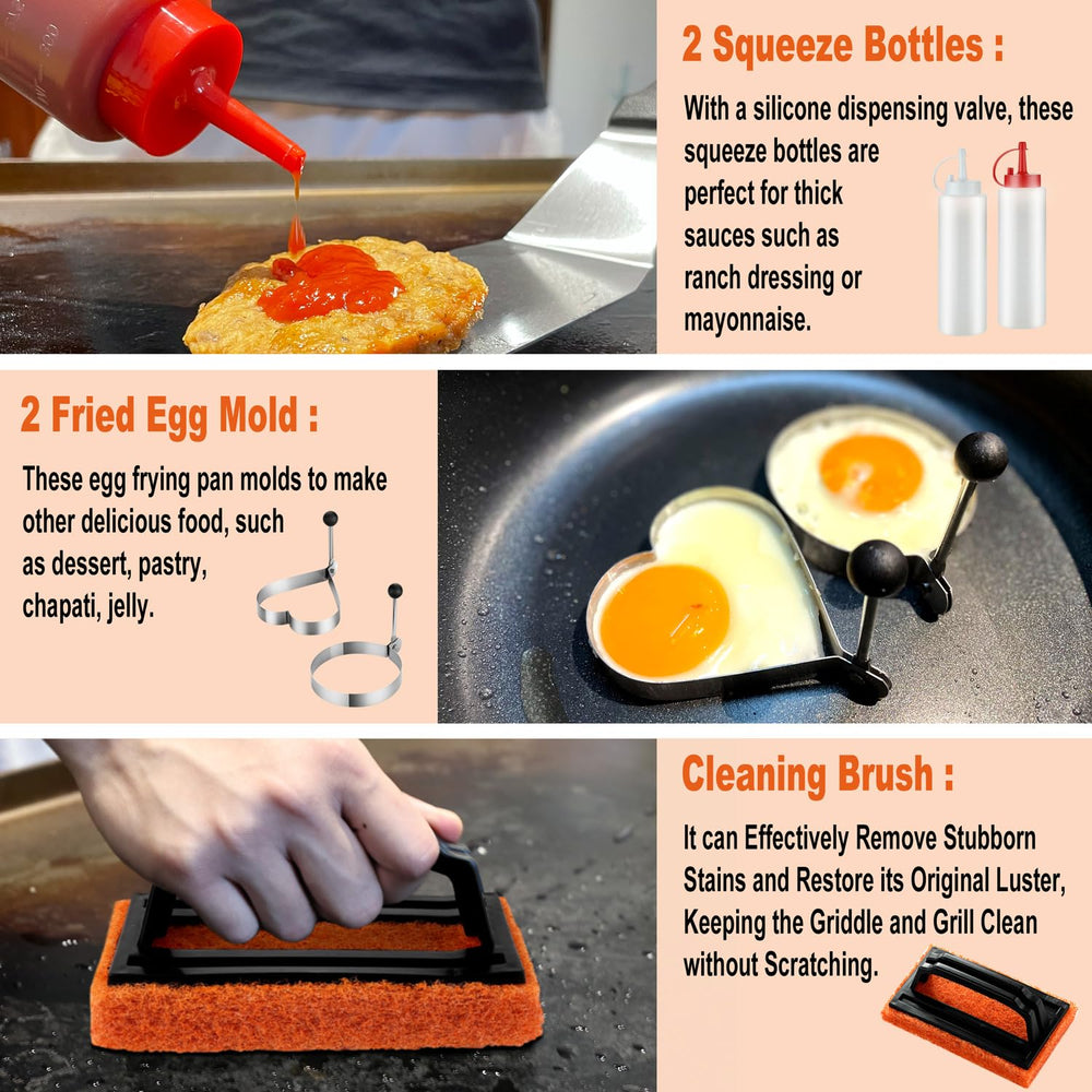 N NOBLE FAMILY 38PCS Griddle Accessories kit on display