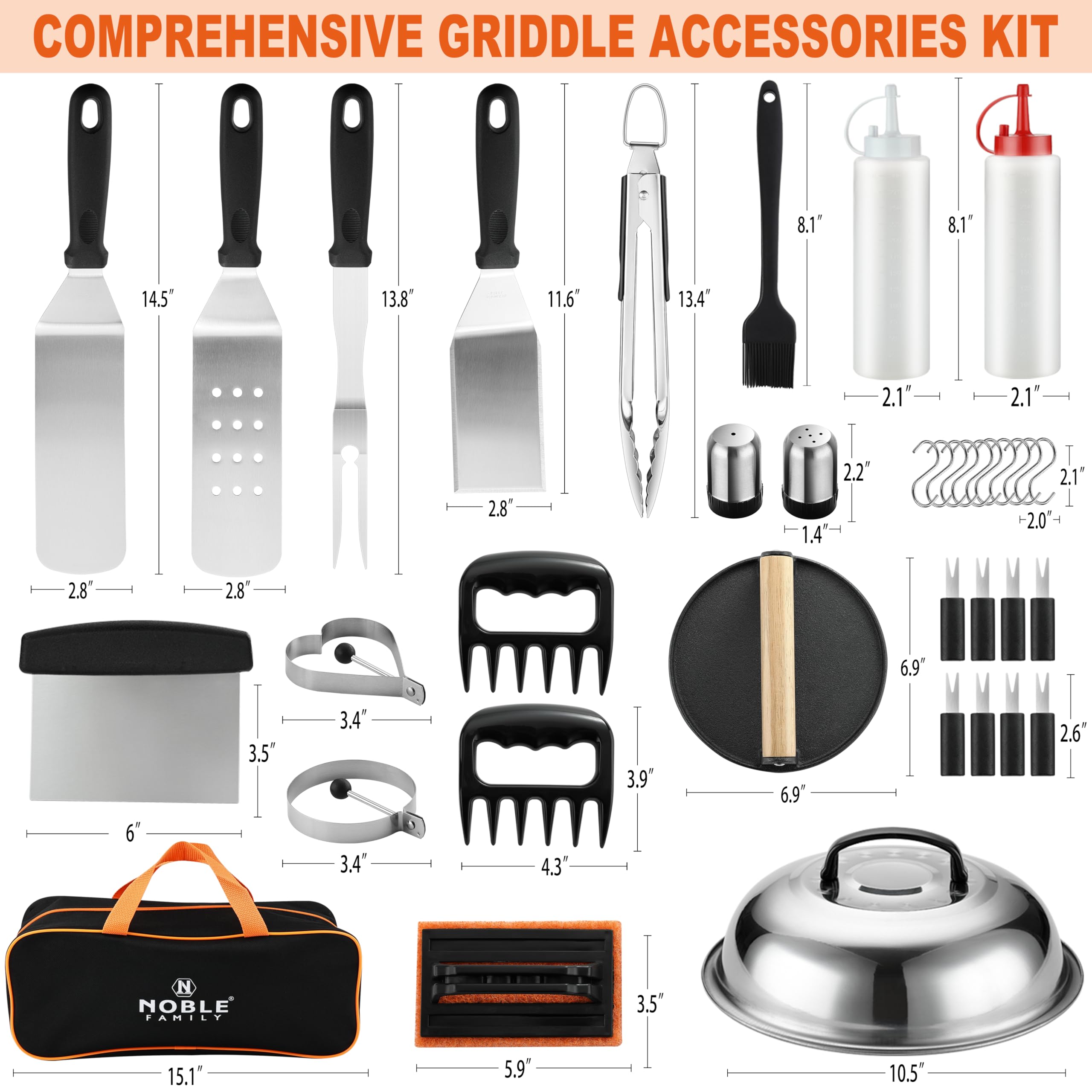 N NOBLE FAMILY Long Spatula and other grill tools