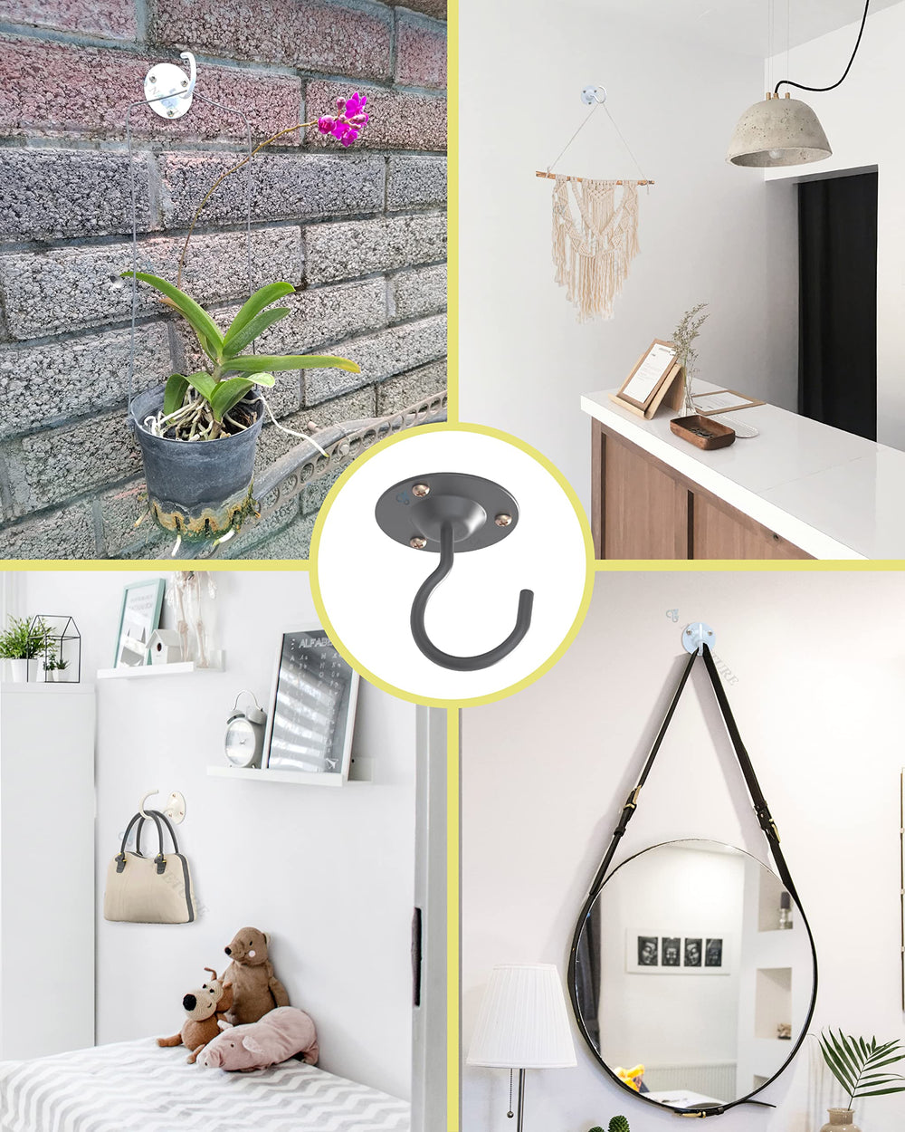 NACETURE ceiling hooks supporting flower pots